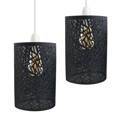 Vintage Industrial Metal Cage Pendant Light  Drum Style Ceiling Lampshade For LoftKitchenDining Room from B&Q