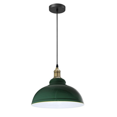 Ledsone Modern Industrial Pendant Light  Green Metal Ceiling Lamp With 95Cm Adjustable Cord from B&Q