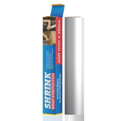  - Transparent Pallet Stretch Shrink Wrap Cling Clear Film For Secure Moving Storage Packaging Tear Resistant Multipurpose 250M Roll