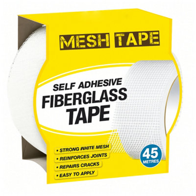  - Self Adhesive Fiberglass Mesh Tape For Drywall Repair Joint Reinforcement Heavy Duty Crack Repair Joining Plastering Scrim Roll