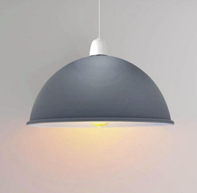 Ledsone 40Cm Metal Industrial Ceiling Lamp Shade Easy Fit Dome Light For Bedroom/kitchen from B&Q