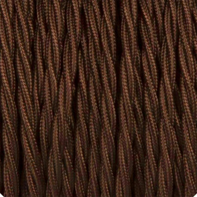 6mm Twin & Earth Electric Cable 3 Core Vintage Flex Cable 3 Core Electric Cable 3 Core Flexible CablesBrown 3 Meter Roll from B&Q