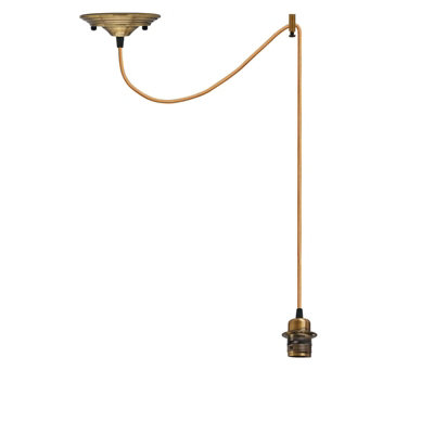 Vintage E27 Hemp Rope Pendant Light Modern Retro Hanging Lamp from B&Q