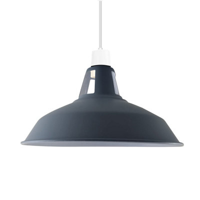 Ledsone Industrial Gray Metal Lampshade Vintage Protective Cover (Pendant & Wall Lamp) from B&Q
