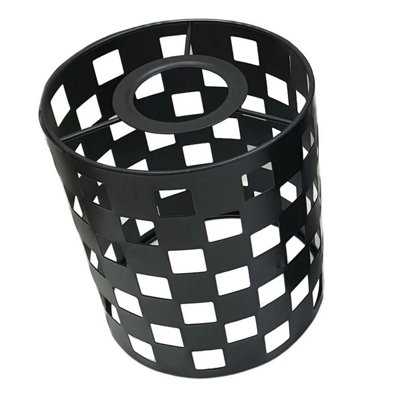Industrial Metal Bulb Guard Drum Shaped Lamp Shades For Ceiling Pendant Lights Indoor Easy Fit Wire Cages (Black) from B&Q