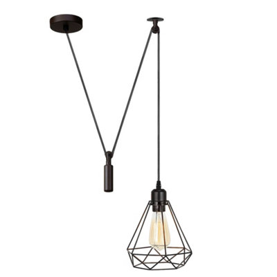  - Retro Industrial Pendant Light Metal Lamp With Adjustable Cable E27