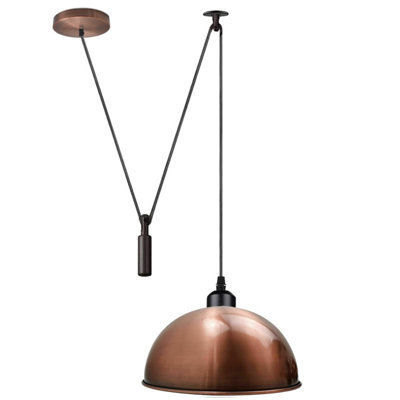  - Rustic Farmhouse Pendant Light Vintage Copper Mini Ceiling Lamp For Kitchen Island