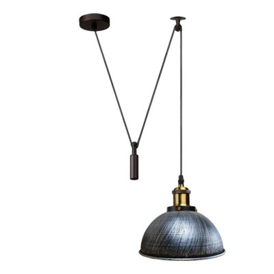  - 1 Way Retro Style Lamp Industrial Loft Adjustable Metal Pendant Ceiling Light