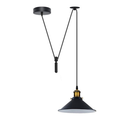  - Ledsone 195Cm Vintage Metal Adjustable Cord E27 Cone Shade Ceiling Pendant Light 110V-240V