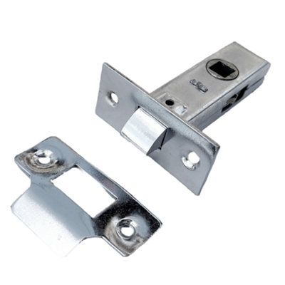 B&Q -  Mortice Tubular Door Latch 63mm Internal Door Catch Handle Nickle PlateEach