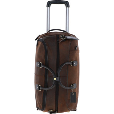 Ashwood Leather Leather Wheeled Weekend Travel Holdall Oily Brown from B&Q