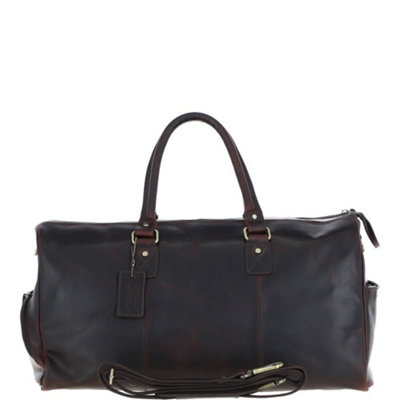 Ashwood Leather Large Easy Access Leather Holdall from B&Q