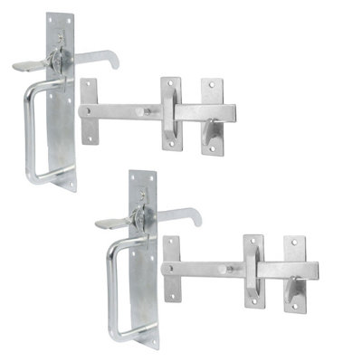 Betley Butterfly 2X Zinc Suffolk Latch Catch Garden Gate Shed Door Thumb Lock CottageZinc Plated78mm from B&Q