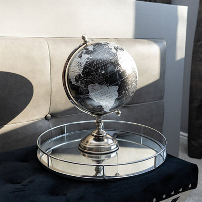 Madison & Mayfair Elegant Black And Silver Decorative Globe from B&Q