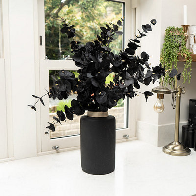 Madison & Mayfair Chic Contrast: Small Black And Cream Cylinder Vase from B&Q