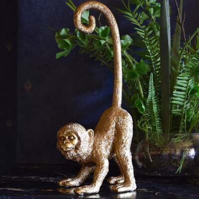 Madison & Mayfair Art Deco Style Gold Monkey Ornament from B&Q