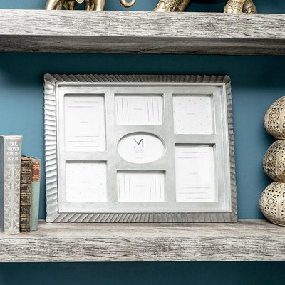 Madison & Mayfair Art Deco Silver Collage Photo Frame