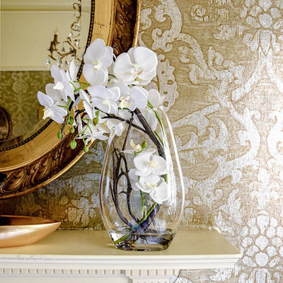 Madison & Mayfair Elegant Bloom White Orchid In Clear Glass Vase from B&Q
