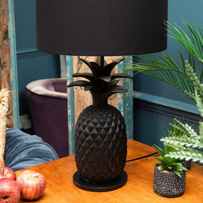 Madison & Mayfair Black And Gold Pineapple Lamp With Matching Shade from B&Q