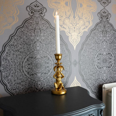 Madison & Mayfair Monkey-Inspired Dining Candleholder from B&Q