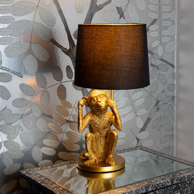 Madison & Mayfair Playful Elegance With Black Monkey Lamp With Matching Shade from B&Q