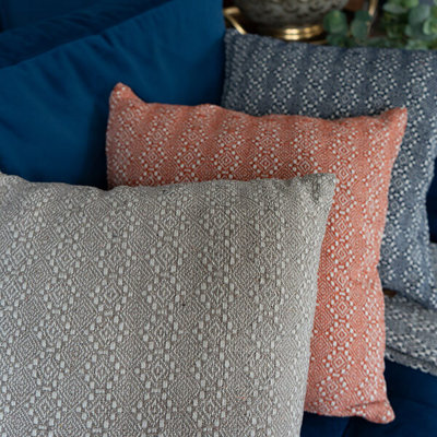 Madison & Mayfair Textured Woven Moroccan Style Cushion In Taupe