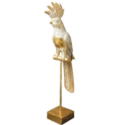 Madison & Mayfair Art Deco Parrot On A Gold Stand from B&Q