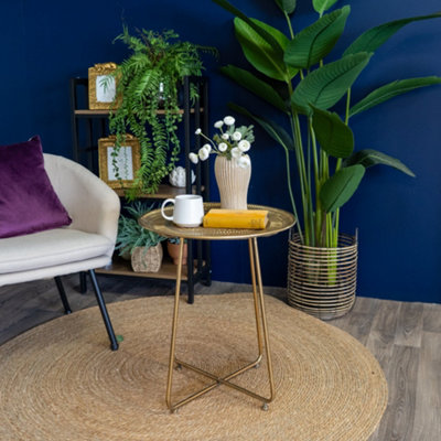 Madison & Mayfair Elegant Gold Finished Side Table from B&Q
