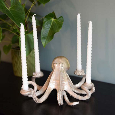 Madison & Mayfair Gold Octopus Candlestick Holder from B&Q