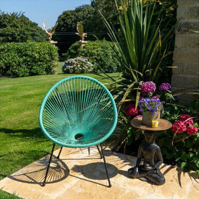 Madison & Mayfair Stylish Green Outdoor Egg Chair from B&Q