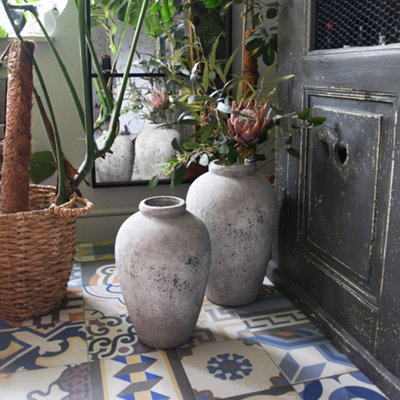 Madison & Mayfair Large Stone Effect Urn Shaped Vase from B&Q