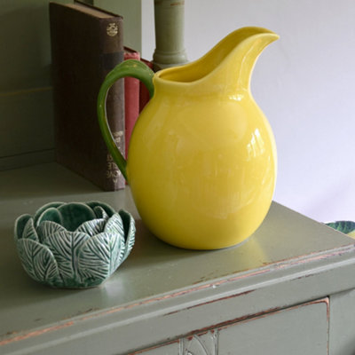 Madison & Mayfair Ceramic Jug Reactive GlazeLemon from B&Q