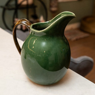 Madison & Mayfair Olive Reactive Glaze Ceramic Jug from B&Q