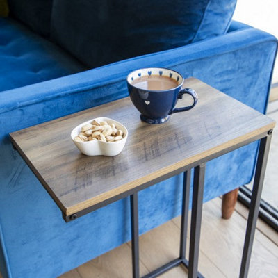 Madison & Mayfair Yellow Oak Side Table With Black Legs from B&Q