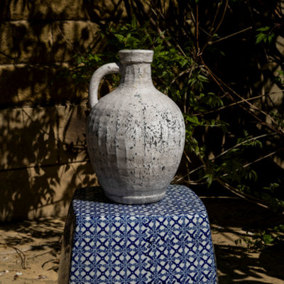 Madison & Mayfair Stone-Effect Bottle Vase With Handle from B&Q