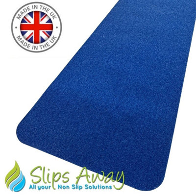 Slips Away Anti Slip Tread Cleats Pre Cut Tiles 150mm X 610mm Blue 3 Pack from B&Q