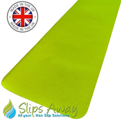 Slips Away Anti Slip Tread Cleats Pre Cut Tiles 150mm X 610mm Fluorescent 10 Pack from B&Q