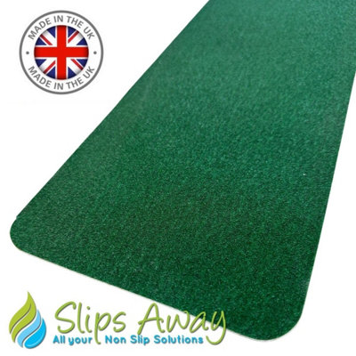 Slips Away Anti Slip Tread Cleats Pre Cut Tiles 150mm X 610mm Green 1 Pack from B&Q