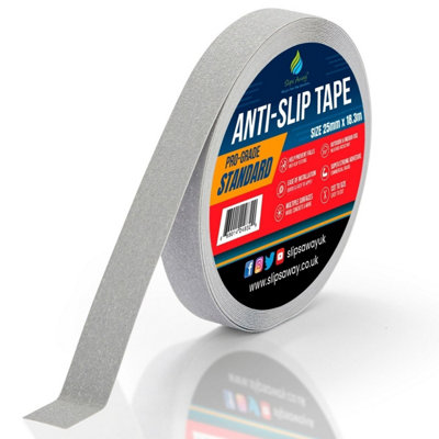 Slips Away Non Slip Tape Roll ProAnti Slip Traction For Indoor/outdoor 25mm X 18.3M Grey from B&Q