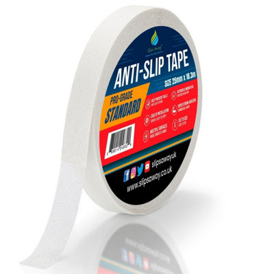 Slips Away Non Slip Tape Roll ProAnti Slip Traction For Indoor/outdoor 25mm X 18.3M White from B&Q