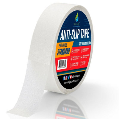Slips Away Non Slip Tape Roll ProAnti Slip Traction For Indoor/outdoor 50mm X 18.3M White from B&Q
