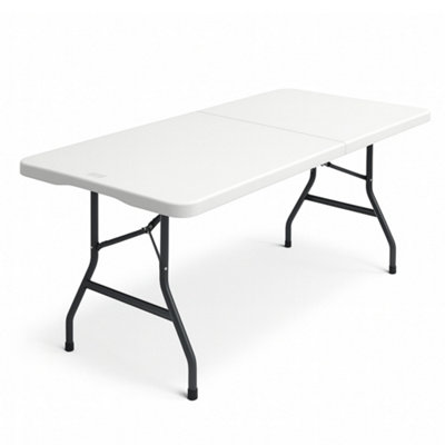 Durabull 6Ft Folding Trestle Table 180Cm White Folding Table from B&Q