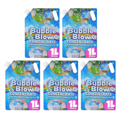The Magic Toy Shop Concentrated Bubble Blow Solution Refill High Strength 200Ml Fluid Makes 5 Litre