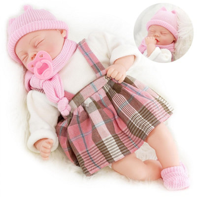 Bibi Doll Lifelike Soft Sleeping Baby Doll Girl Toy Pink Design & Sounds 18" Bibi Doll from B&Q