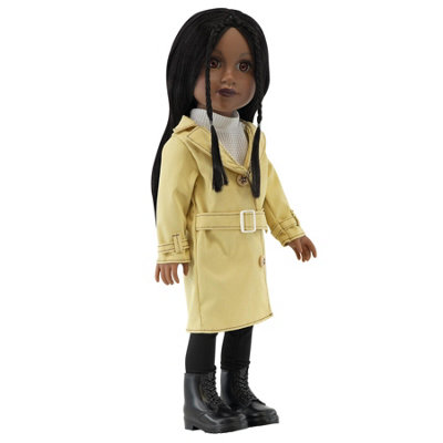 Bibi Doll 18" Fashion Black Doll Naomi Stylish Movable Toy Long Styling Hair Bibi Doll from B&Q