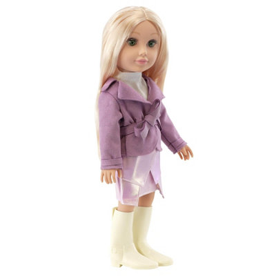 Bibi Doll 18" Fashion Baby Doll Ashley Stylish Movable Toy Long Blonde Hair Gift Bibi Doll from B&Q