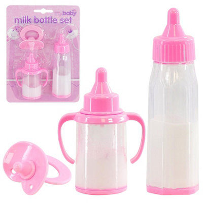 Bibi Doll 3 Pcs Magic Milk Bottles & Dummy Feeding Set Toy Baby Dolls Girls Boys Bibi Doll from B&Q