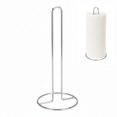Geezy Freestanding Kitchen Roll Holder Stainless Steel Paper Towel Tissue Dispenser from B&Q