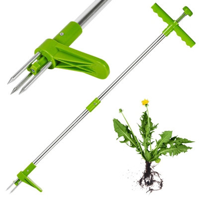 Geezy Weed Puller Steel Hand Tool Twister Claw Weed Remover Lawn Weeding Root Killer from B&Q