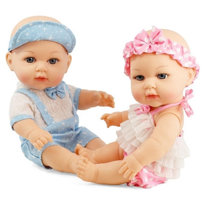 Bibi Doll Anatomically Correct Twin Baby Dolls 14 Inches Full Vinyl Body Newborn Toy Bibi Doll from B&Q